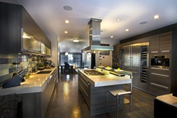 Кухонны гарнітур фота дызайн для вялікай кухні