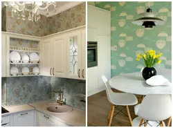 Wallpaper in the kitchen photo