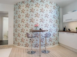 Wallpaper in the kitchen photo