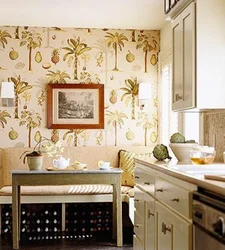 Wallpaper in the kitchen photo