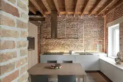 Kitchen in brick interior