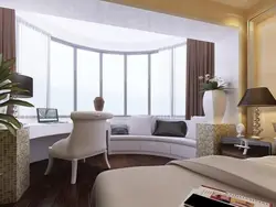 Эркерные окна в интерьере гостиной фото