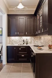 Kitchen Design Photo With Brown Furniture Photo