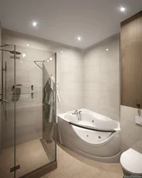 Corner bathtub bathroom design photo