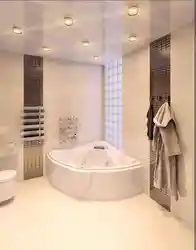 Corner bathtub bathroom design photo