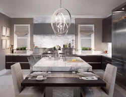 Colors Combined With Gray In The Kitchen Interior