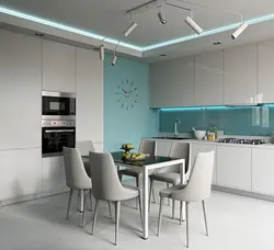 Colors Combined With Gray In The Kitchen Interior