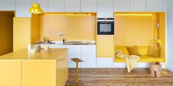 Интерьер Кухни В Желтом Цвете Фото