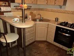 Corner Sink In The Kitchen In The Interior