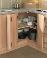 Corner sink in the kitchen in the interior