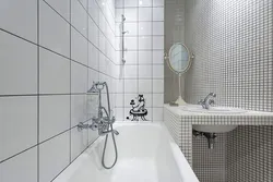 Bathroom in white tiles photo