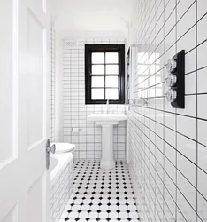 Bathroom In White Tiles Photo