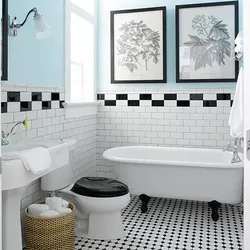 Bathroom in white tiles photo