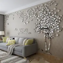 Дизайн стен в гостиной свое фото