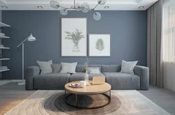 Living room in gray style photo