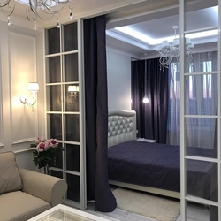 Bedroom hall design with partition