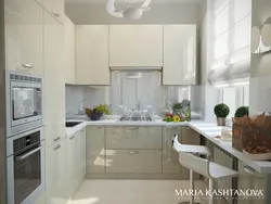 Small white kitchen design photo
