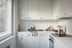 Дизайн маленькой белой кухни фото