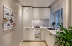 Small white kitchen design photo