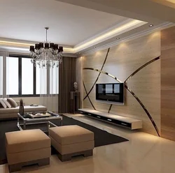 Living room in the house design real