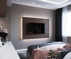 TV in the bedroom interior photo