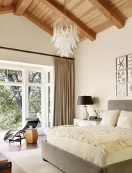 Bedroom in the house interior design photo