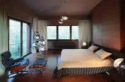 Bedroom in the house interior design photo