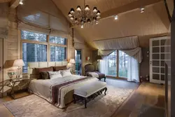 Bedroom in the house interior design photo