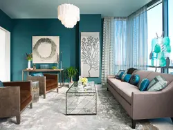 Colors in the interior of a living room in an apartment