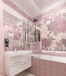 Bathroom in pink tones photo