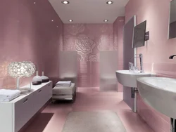 Bathroom in pink tones photo