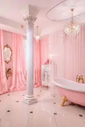 Bathroom in pink tones photo