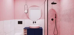 Қызғылт түсті ванна бөлмесі фото