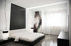 Bedroom Interior In Black And White Photo