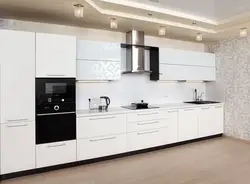 Белая кухня ў сваім доме дызайн