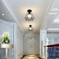 Modern lamps in the hallway photo