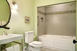 Дызайн ваннага пакоя з афарбоўкай сцен і пліткай фота дызайн