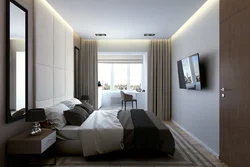 Bedroom interior 12 m2 in modern style