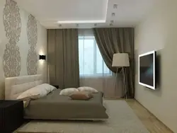 Bedroom interior 12 m2 in modern style