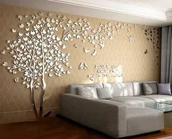 Как декорировать стены в гостиной фото