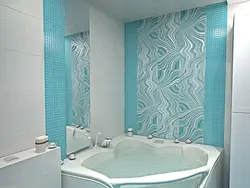 Көгілдір ванна бөлмесінің дизайнының фотосуреті