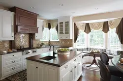 Kitchen In The Bay Window At Home Design Photo