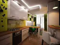 Kitchen interior in modern style 16 sq m photo