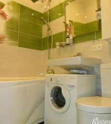 Photo of bathrooms with toilet and washing machine in Khrushchev