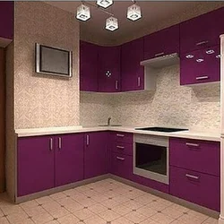 Lilac Kitchens In The Interior Photo Combination