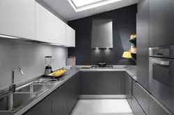 Кухні ў шэрым колеры ў сучасным стылі фота