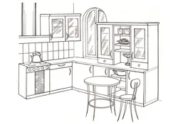 Beautiful kitchen furniture photo