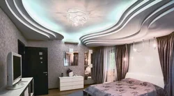 Design Plasterboard Ceiling Bedroom Photo