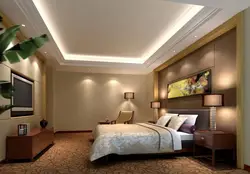 Design Plasterboard Ceiling Bedroom Photo