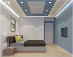 Design plasterboard ceiling bedroom photo